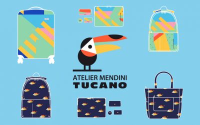 Tucano Shake, the collection of bags, backpacks and travel accessories with graphics by Alessandro Mendini